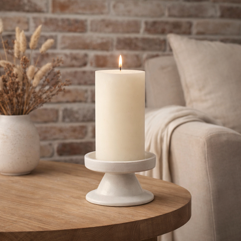 Scented Rustic Pillar Candles