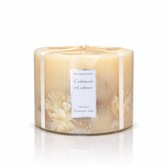 CEDARWOOD & CASHMERE 150mm 3 wick botanical candle