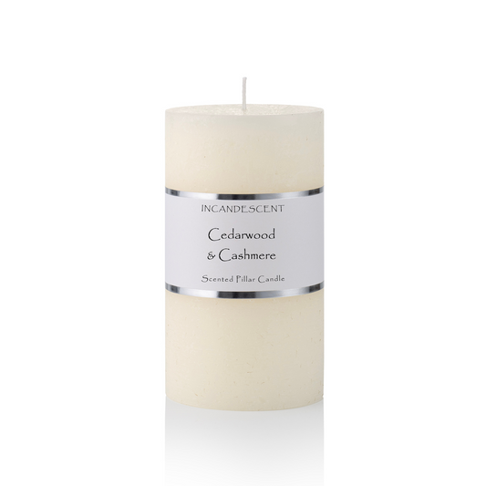 CEDARWOOD & CASHMERE rustic scented pillar candle 685g