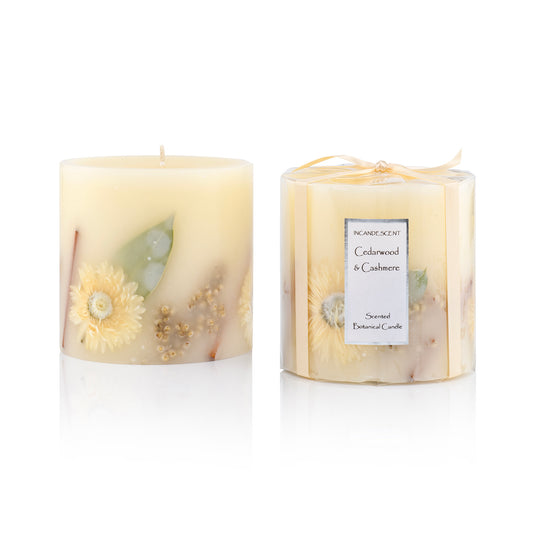 CEDARWOOD & CASHMERE 100mm botanical candle