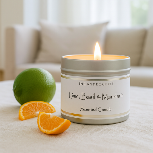 LIME BASIL & MANDARIN candle tin 200g