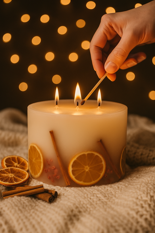 CINNAMON SPICE 150mm 3 wick botanical candle