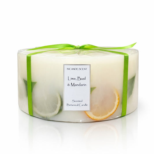 LIME, BASIL & MANDARIN 200mm 6 wick botanical candle