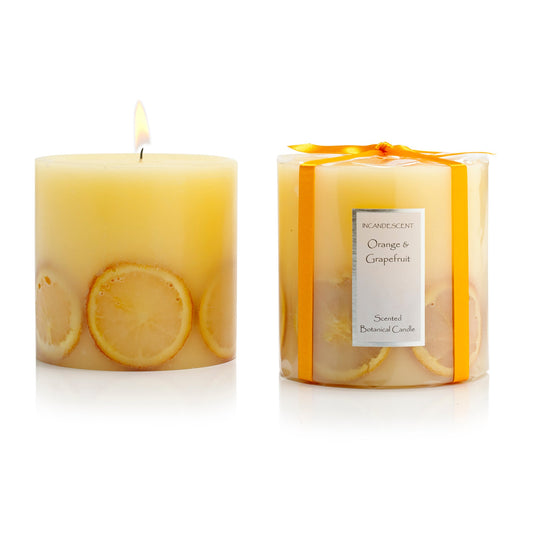 ORANGE & GRAPEFRUIT 100mm botanical candle